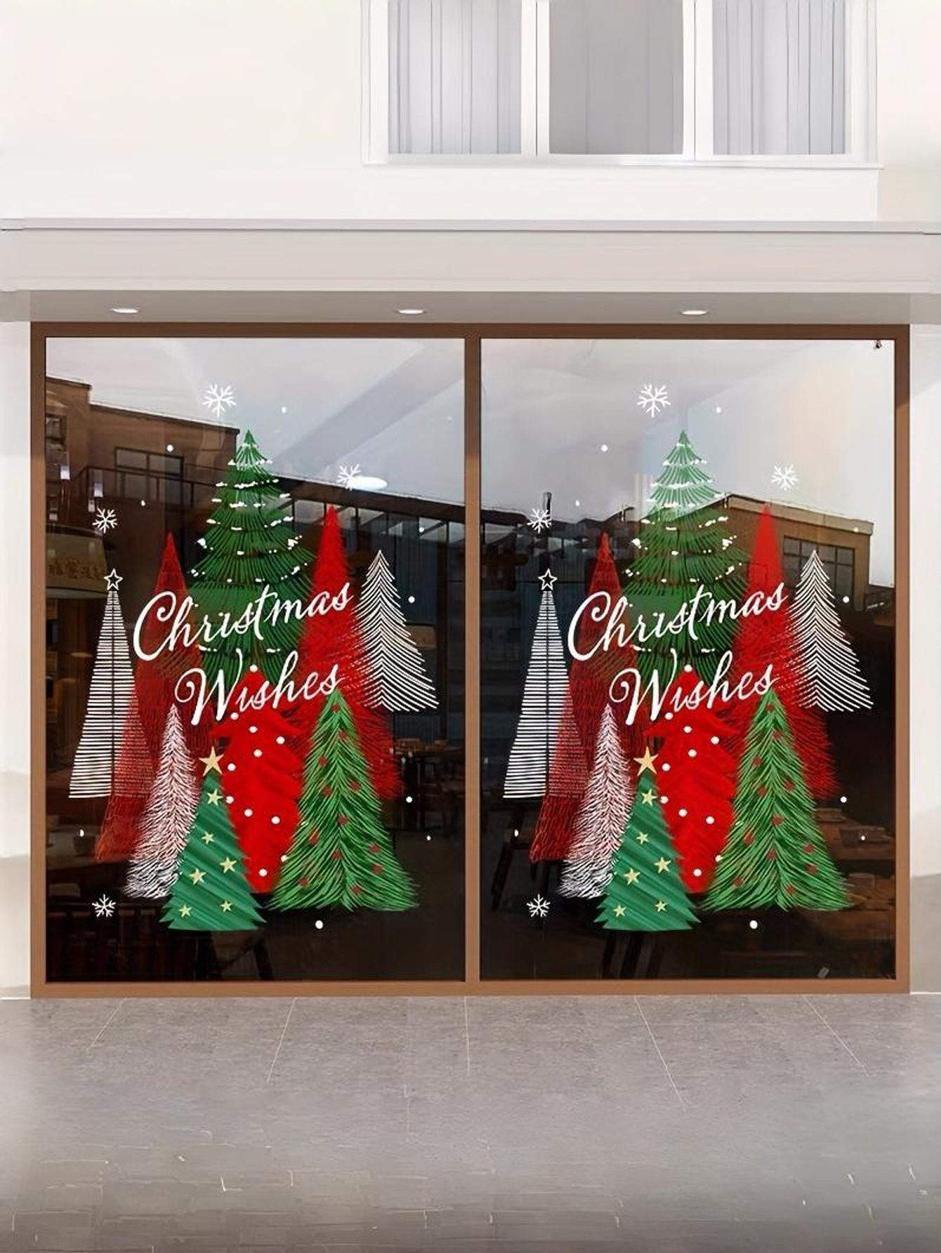 Large Christmas Tree Festival Decorations Stickers